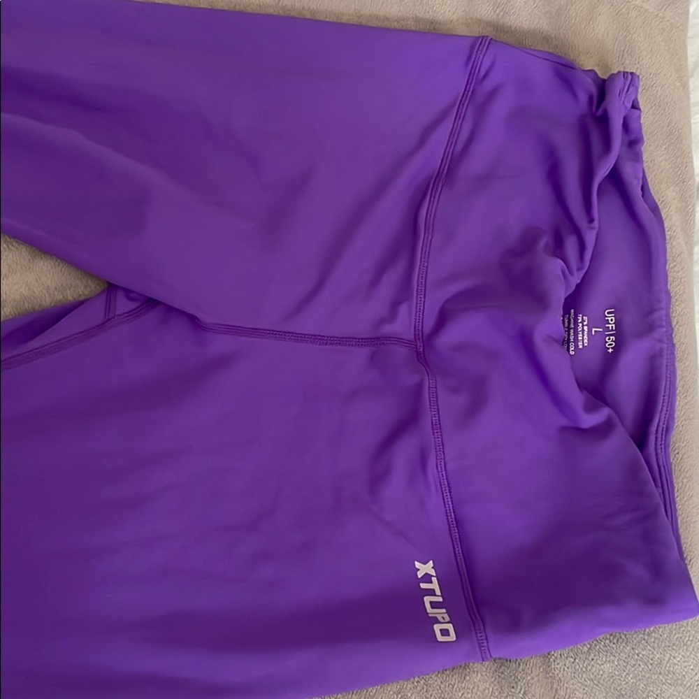 Full length purple leggings